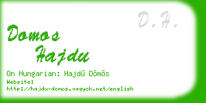 domos hajdu business card