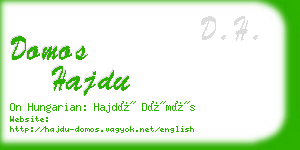 domos hajdu business card